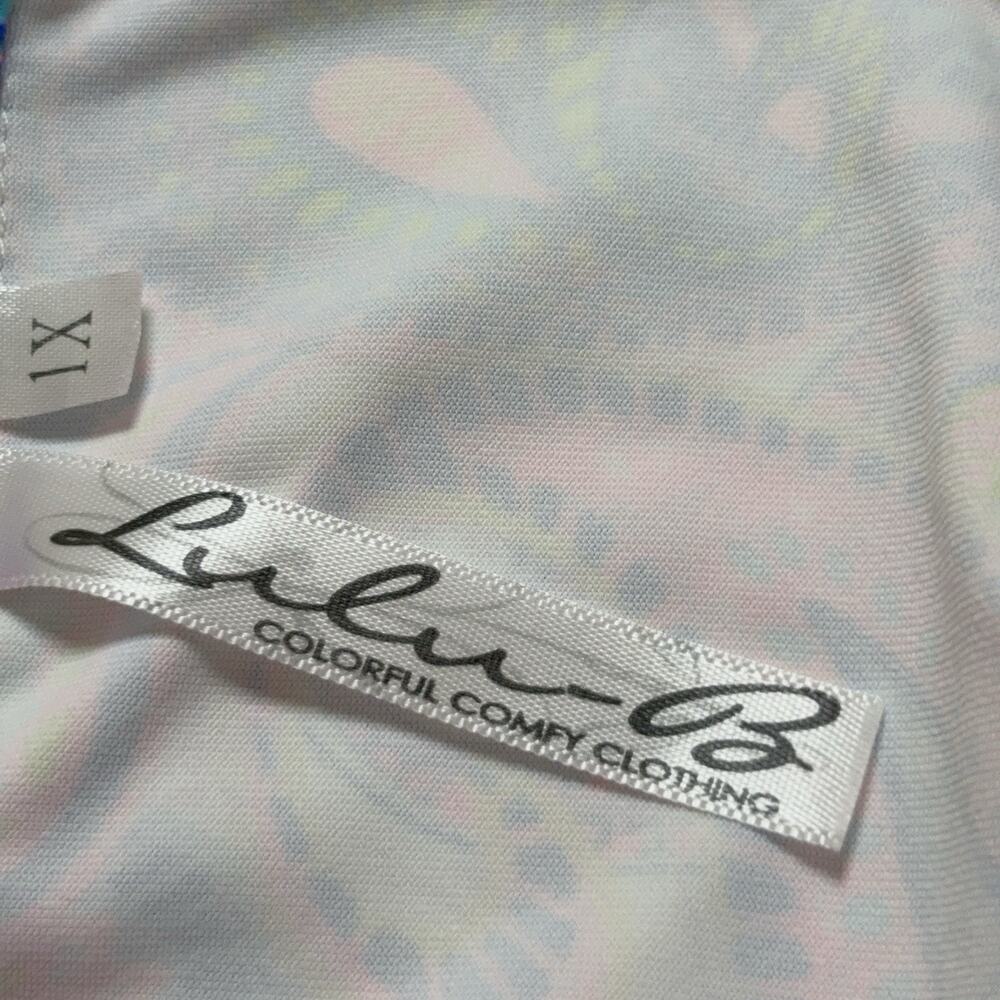Lulu B Dress 1/4 Zip Dress Womens 1X Bright Paisley Resort Beach Cruise Colorful - Picture 6 of 8